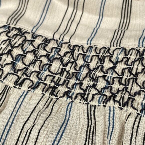Anthropologie Floreat Norfolk Striped Embroidered Blouse - Picture 8 of 10